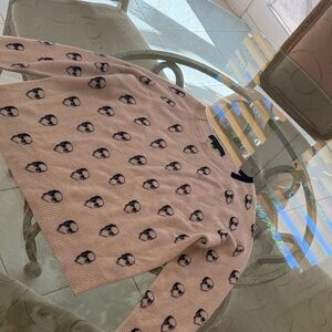 Skull Cashmere Blush and Black Skull Sweater